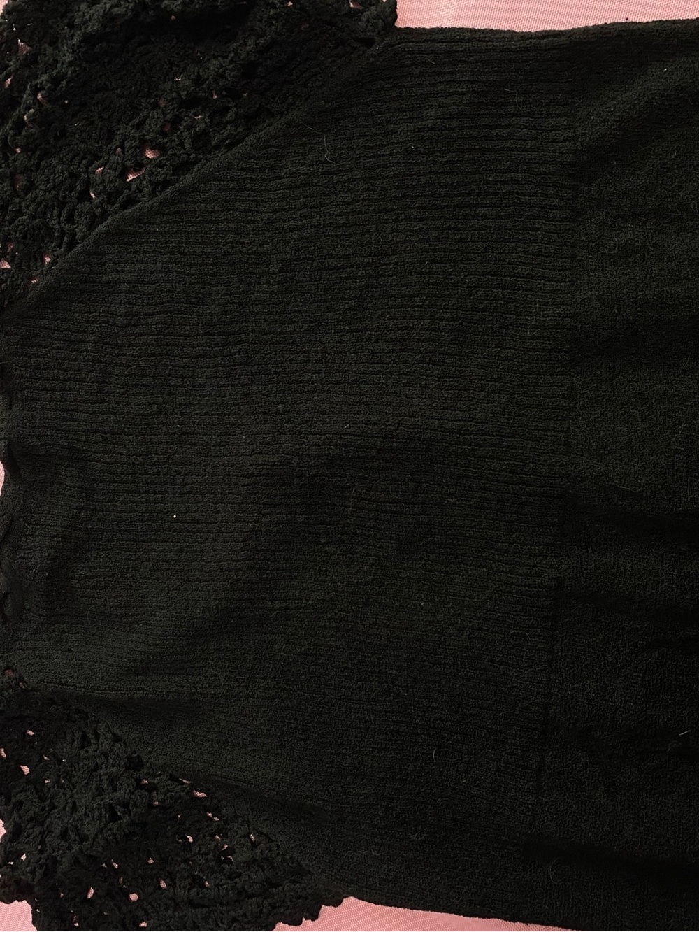 Black Crochet Babydoll Cardigan - Picture 5 of 9